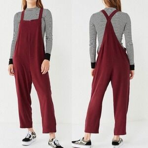 Urban Outfitters XS Burgundy Jumpsuit Cross Back Sleeveless Casual
